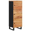 vidaXL kumode ar 3 atvilktnēm, 40x33x110 cm, akācijas koks, dzelzs