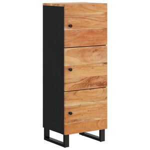 vidaXL kumode ar 3 atvilktnēm, 40x33x110 cm, akācijas koks, dzelzs