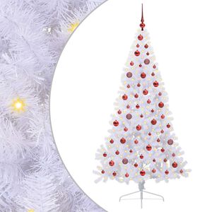 vidaXL Mākslīgā Ziemassvētku eglīte Balts 180 cm PVC un tērauds