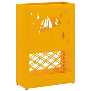 vidaXL Lietussarga statīvs sinepju dzeltena 28 x 12 x 41 cm Tērauds