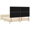vidaXL Gultas rāmis ar galvas klāju Krēmkrāsa 180 x 200 cm audums