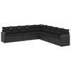 vidaXL Patio Sofa Set 9-vietīgs Black