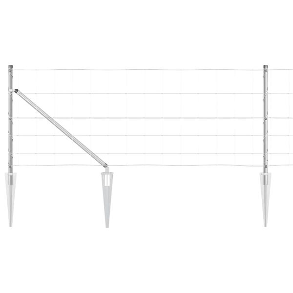 vidaXL Žoga āķis Cinkots 25 x 0,8 m Tērauds