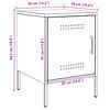 vidaXL naktsskapītis, melns, 36x39x50,5cm, tērauds