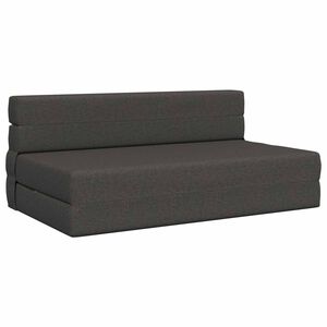 vidaXL Salokāms dīvāngulta Tum&scaron;i pelēka 152 x 86,5 x 60 cm Audums