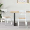 vidaXL Ēdamkrēsli 2 pcs Balts 43 x 54 x 89 cm Ciets gumijas koks