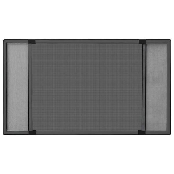 vidaXL pagarināms kukaiņu siets logam, pelēks, (100-193)x75 cm