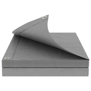 vidaXL Pārklājs ar acīm Gai&scaron;i pelēka 2 x 3 m 260 gsm PE