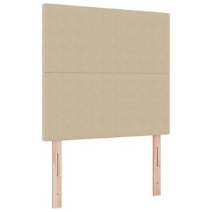 vidaXL LED gultas galva ar galvas klāju Pelēki zaļa 80 cm Poliesters