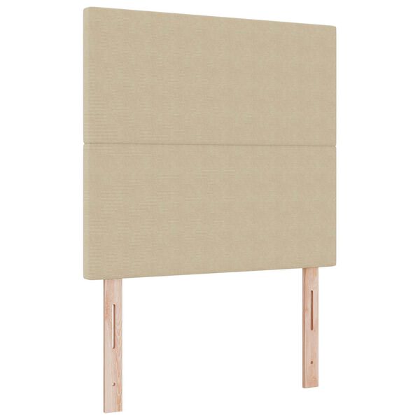 vidaXL LED gultas galva ar galvas klāju Pelēki zaļa 80 cm Poliesters