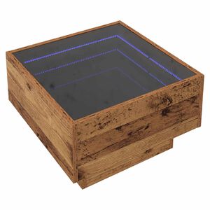 vidaXL Kafijas galdiņ&scaron; Vecs koks 50 x 50 x 30 cm
