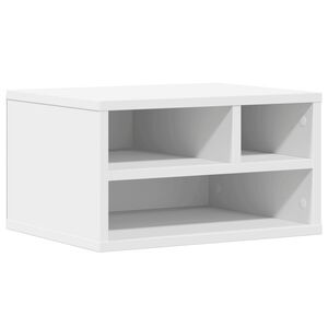vidaXL printera statīvs, balts, 40x32x22,5 cm, inženierijas koks