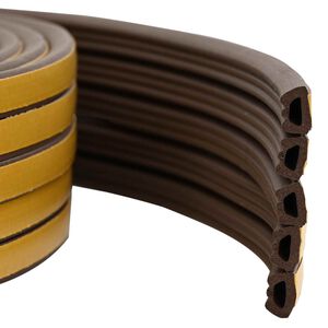 vidaXL Pa&scaron;līmējo&scaron;ā loga blīve Brūna 10 x 6 mm 12 m EPDM putas