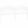 vidaXL Dārza žogs Balts 190 cm Pulverkrāsots tērauds