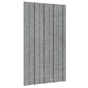 vidaXL Jumta panelis 12 gab. Sudraba 80 x 45 cm Cinkots tērauds