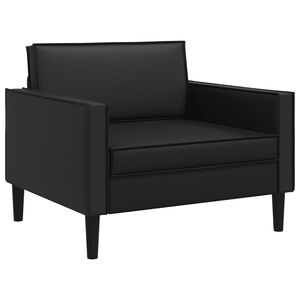 vidaXL XL atpūtas krēsls Melns Mākslīgā āda
