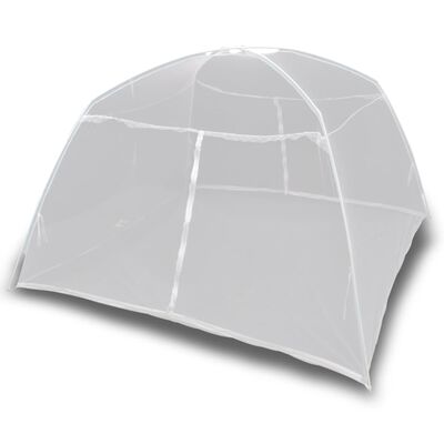vidaXL telts, 200x180x150 cm, stiklšķiedra, balta