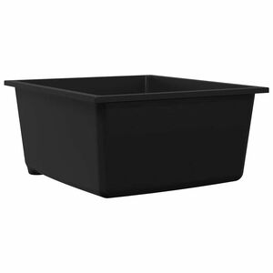vidaXL Virtuves izlietne Melna 38 x 44 x 20 cm Granīts