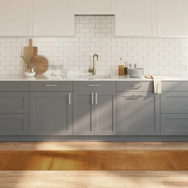 vidaXL paklājs, taisnstūra forma, brūns, 60x1000 cm, bambuss