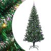 vidaXL Mākslīgais LED Ziemassvētku eglīte Zaļa 240 cm PVC un metāls