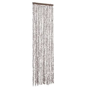 vidaXL kukaiņu aizkars, pelēkbrūns un balts, 56x200 cm, &scaron;enils