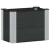 vidaXL Augstā puķu kaste Melns 50 x 30 x 36 cm WPC un alumīnijs