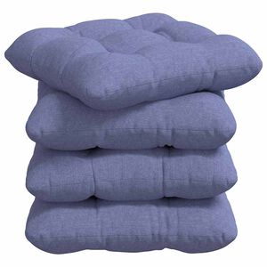 vidaXL Sēdvietas spilventiņi 4 pcs Džinsu zils 40 x 40 x 12 cm audums