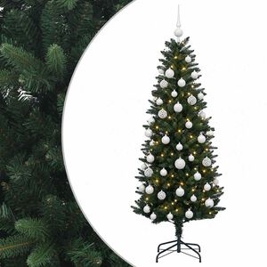 vidaXL Mākslīgā Ziemassvētku eglīte ar rotājumiem 120 cm 150 LED