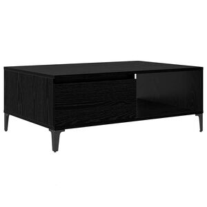 vidaXL Kafijas galdiņ&scaron; Melns ozols 90 x 60 x 35 cm Inženierijas koks