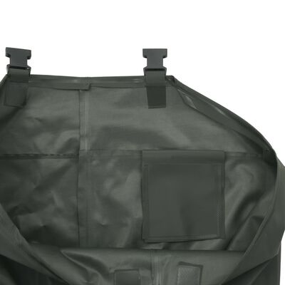 vidaXL makšķernieku bikses ar zābakiem, zaļas, 38. izmērs