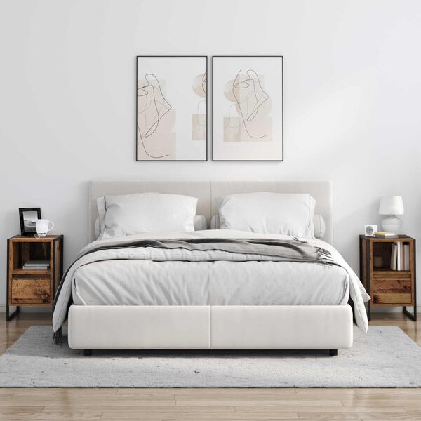 vidaXL Naktsgaldiņ&scaron; Vecs koks 39,5 x 30 x 50 cm Inženierijas koks