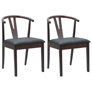 vidaXL Ēdamistabas krēsls 2 pcs Gai&scaron;i brūns un melns
