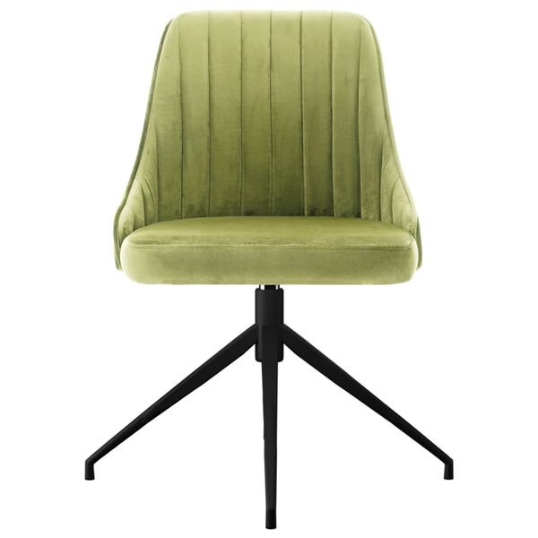 vidaXL virtuves krēsli, 6 gab., gai&scaron;i zaļ&scaron; samts