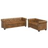 vidaXL Chesterfield dīvānu komplekts, 2 gab., brūni