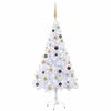 vidaXL mākslīgā Ziemassvētku egle ar rotājumiem, 150 cm, 380 zari