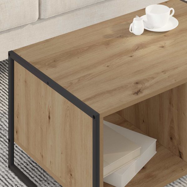 vidaXL Kafijas galdiņ&scaron; Mākslīgā ozola 80 x 50 x 40 cm