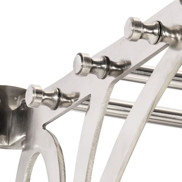 vidaXL bagāžas plaukts ar mēteļu pakaramo un spoguli, alumīnijs