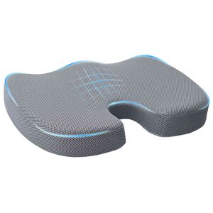 vidaXL Sēdvietas spilvens Atmiņas putas Pelēka 47 x 37 x 8 cm