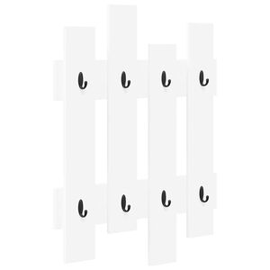 vidaXL Sienas pakaramais Balts 60 x 3 x 82 cm Inženierijas koks