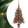 vidaXL Ziemassvētku eglīte su 150 LED ar statīvu Zaļa 90 cm PE