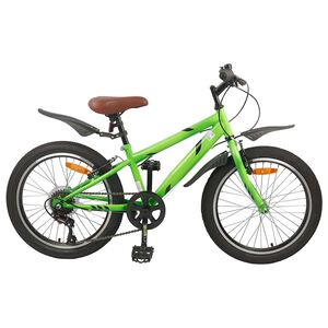 vidaXL Bērnu Velosipēds 20 Collas 6-Ātrums 6-11 gadu vecumam Zaļa
