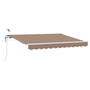 vidaXL Nolokāms markīze Pelēkbrūna 500 &times; 300 cm Poliesters