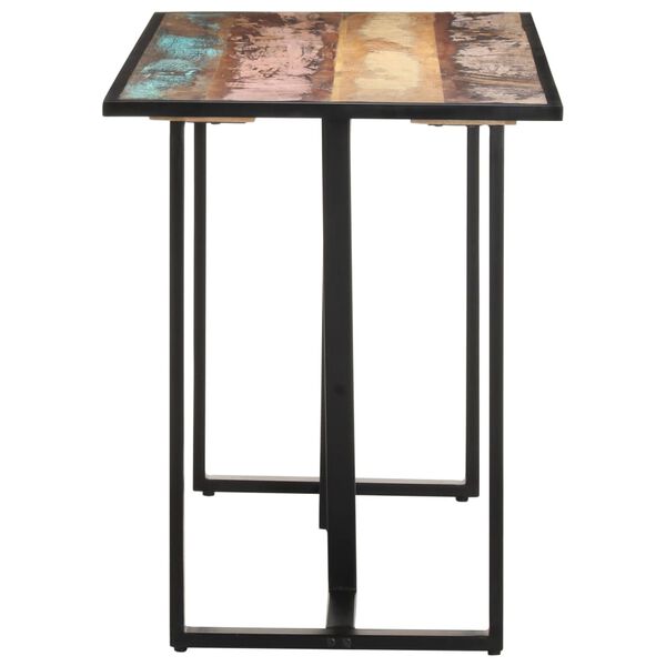 vidaXL virtuves galds, 120 cm, pārstrādāts masīvkoks