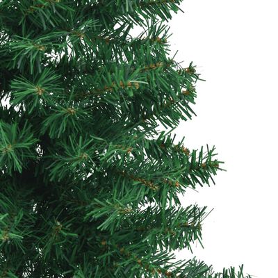 vidaXL mākslīgā Ziemassvētku egle, stūra, zaļa, 150 cm, PVC