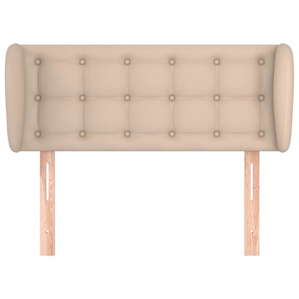 vidaXL galvgalis ar malām, 103x23x78/88 cm, kapučīno mākslīgā āda