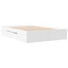 vidaXL gultas rāmis, balts, 120x190 cm, inženierijas koks