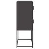 vidaXL Highboard Black 68x39x107 cm Tērauds