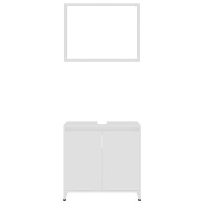 vidaXL 4-daļīgs vannasistabas mēbeļu komplekts, balts, skaidu plāksne