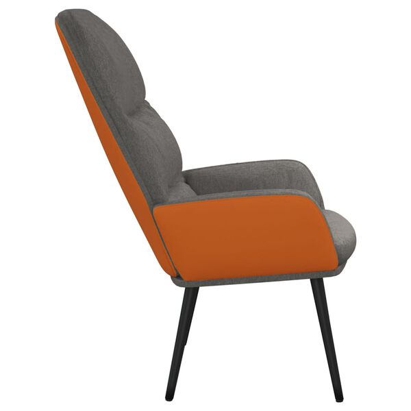 vidaXL atpūtas krēsls, gai&scaron;i pelēks audums