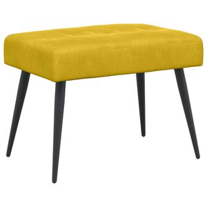 vidaXL Sols ar pogām Dzeltena 60 x 40 x 45 cm Samts